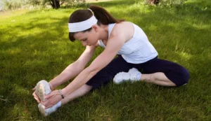 Hamstring stretch for knee exercise